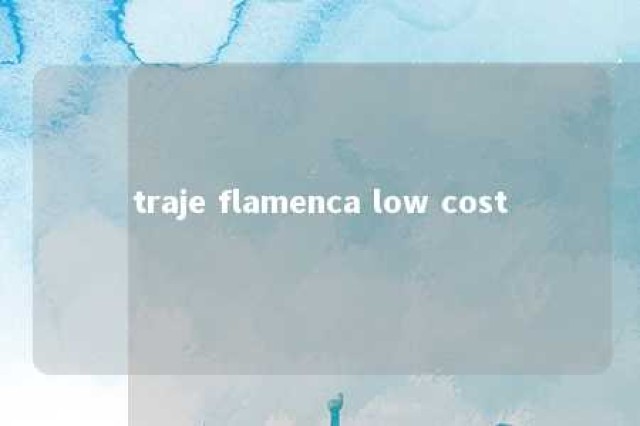 traje flamenca low cost 